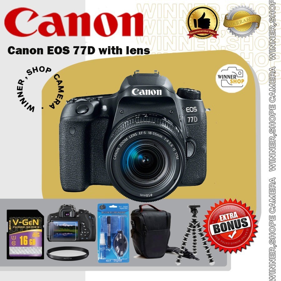 Kamera Canon 77D kit 18-55 IS STM Camera DSLR Canon 77 D WIFI