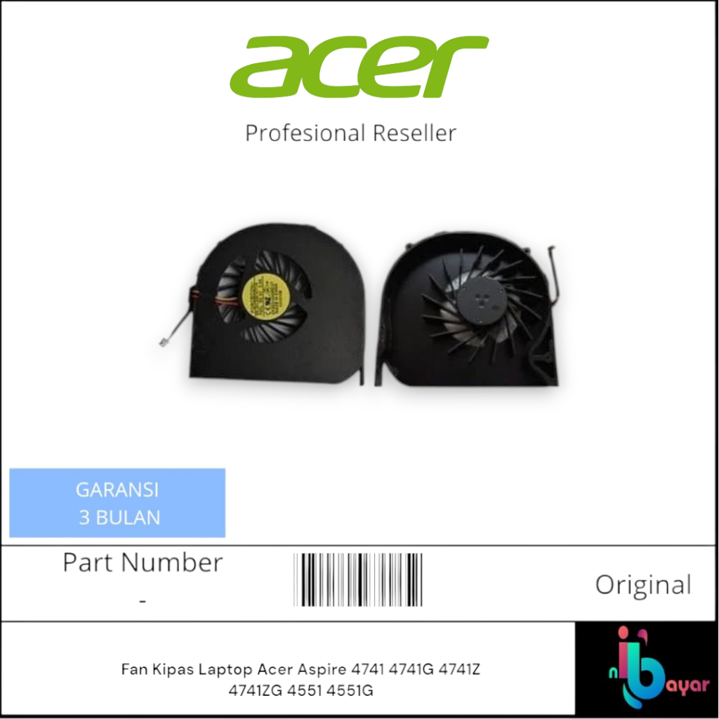 Fan Kipas Laptop Acer Aspire 4741 4741G 4741Z 4741ZG 4551 4551G