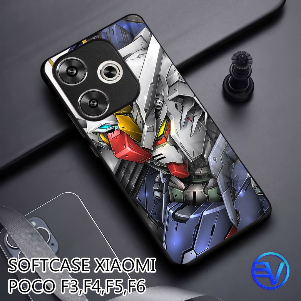 [ GT07 GUNDAM ] Softcase Xiaomi POCO F3,F4,F5,F6 Case Kilau Mirror Sublime Silikon Xiaomi