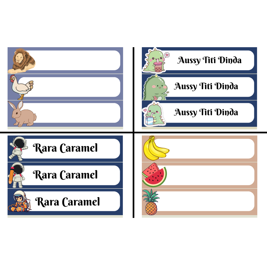

SALE STIKER LABEL NAMA ISI 3 GLOSSY STICKER LABEL NAMA BUKU SEKOLAH [100% ORIGINAL]
