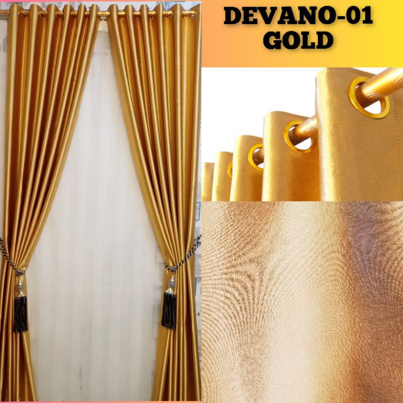 gorden bahan blackout glossy motif timbul