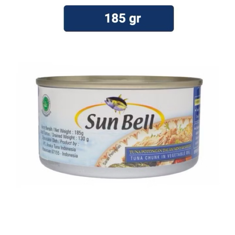 

Sun Bell Tuna Kaleng / Tuna Chunk Tuna Potongan 185 Gram