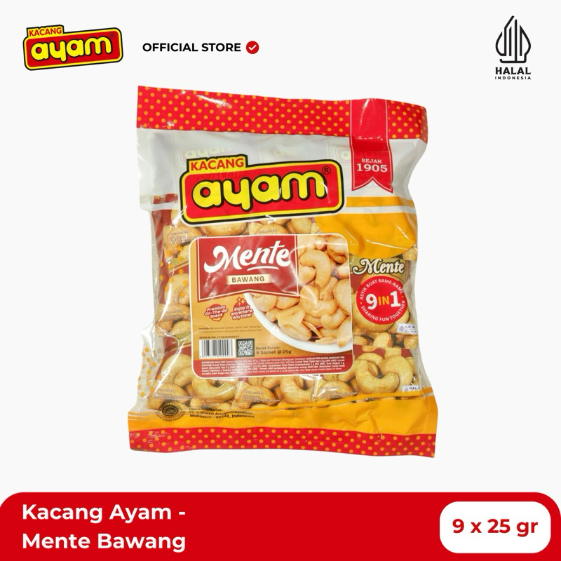 

Kacang Ayam - Kacang Mente Bawang Share Packs (9 in 1) 225gr