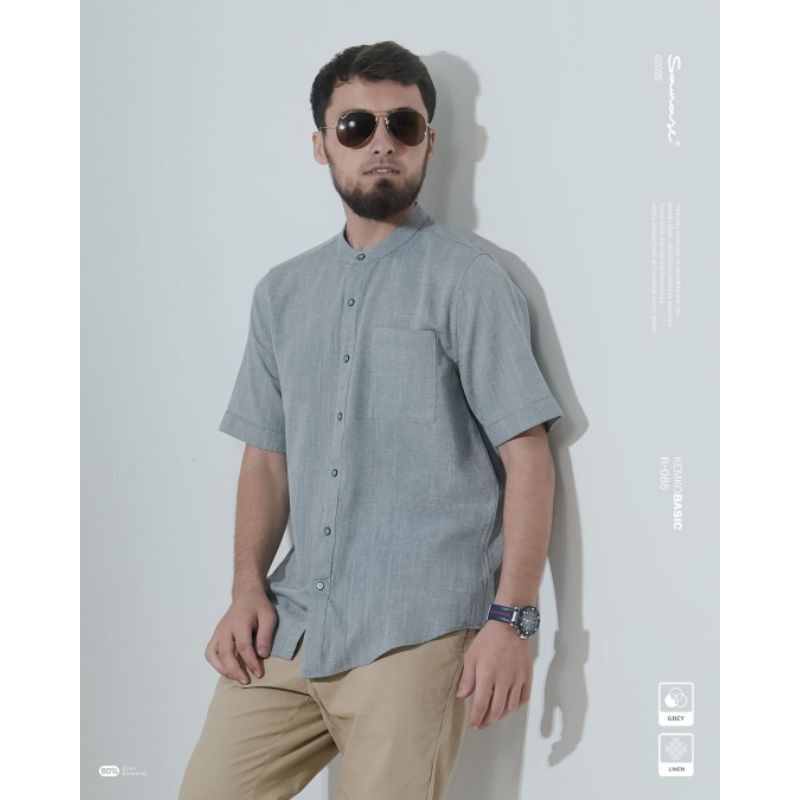 SAMASE R085 Kemeja Koko Basic Lengan Pendek