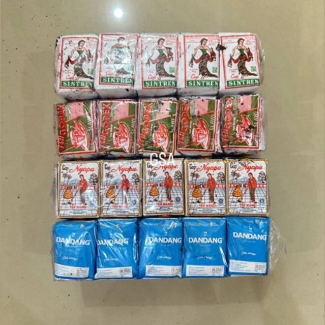 

(4 PAK/PRES) Racikan Teh Dandang biru, Nyapu, Sintren, Gopek 40gr x 40 pcs