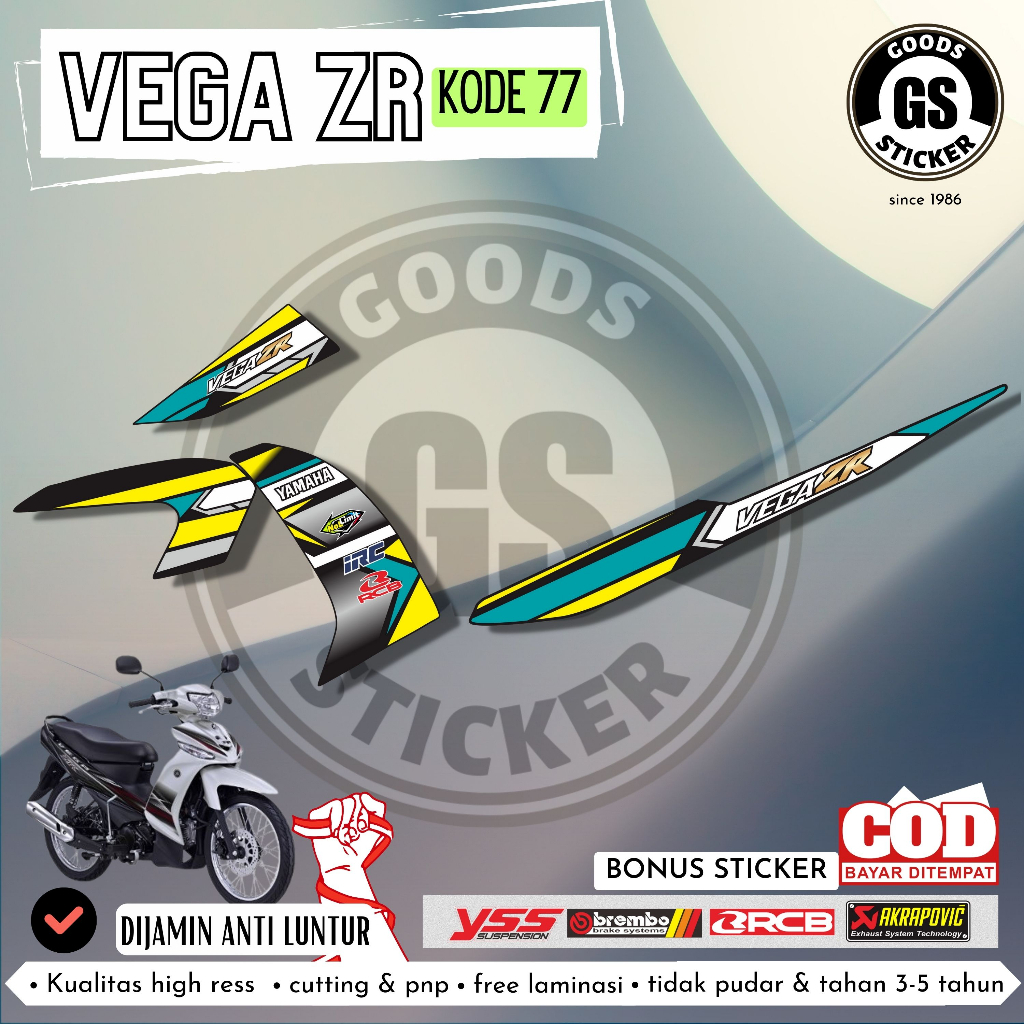 (COD) Striping Variasi Yamaha Vega ZR Grafis - Vega ZR Kode 77