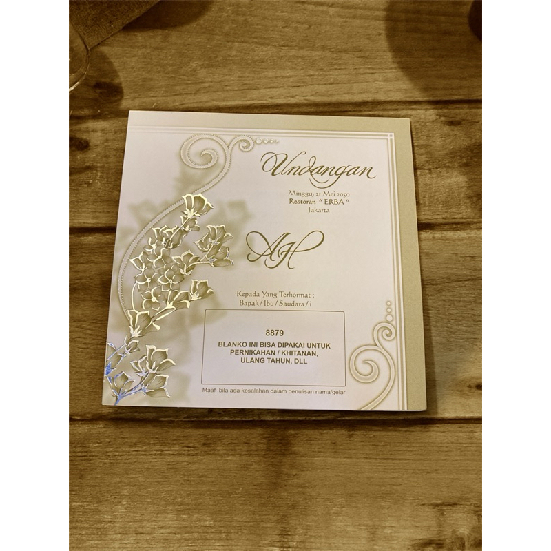 Undangan Blangko Kosongan (isi 100 pcs) ERBA 8879 Undangan pernikahan kosongan (isi 100 pcs)