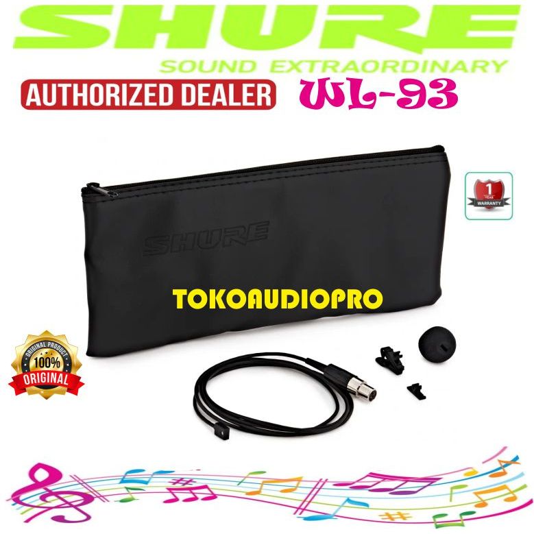 Shure WL93 Lavalier Microphone for Shure Wireless Original Shure WL-93