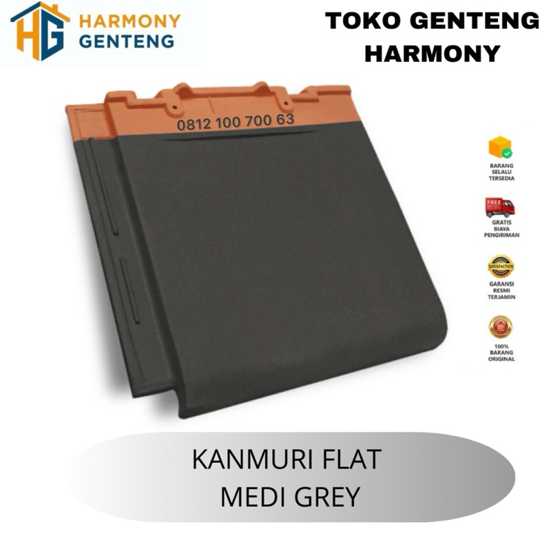 Genteng Kanmuri Flat Medi