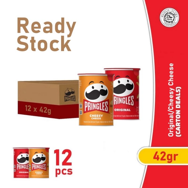 

(READY STOCK) PRINGLES MINI ORIGINAL KEJU 42 GRAM 1 KARTON ISI 12