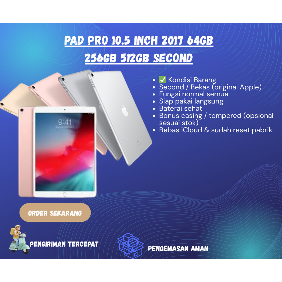 iPad Pro 10.5 inch 2017 64GB 256GB 512GB Second