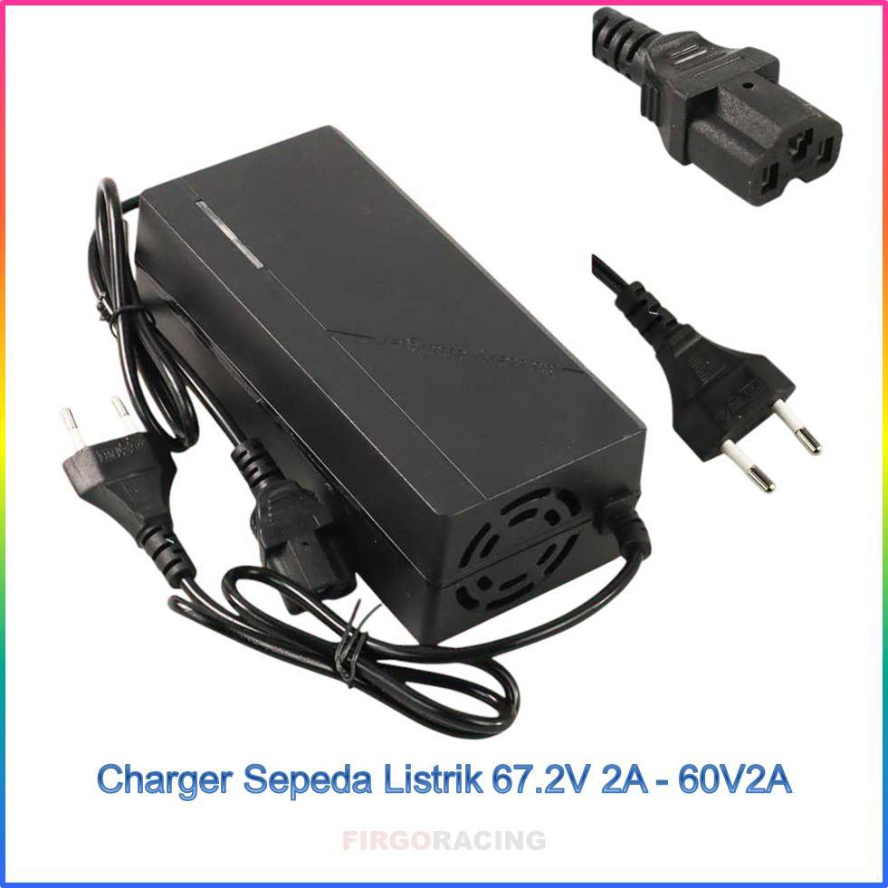 Charger Sepeda Listrik 60V/2A Adaptor Baterai Sepeda Listrik Converter 67.2V 2A