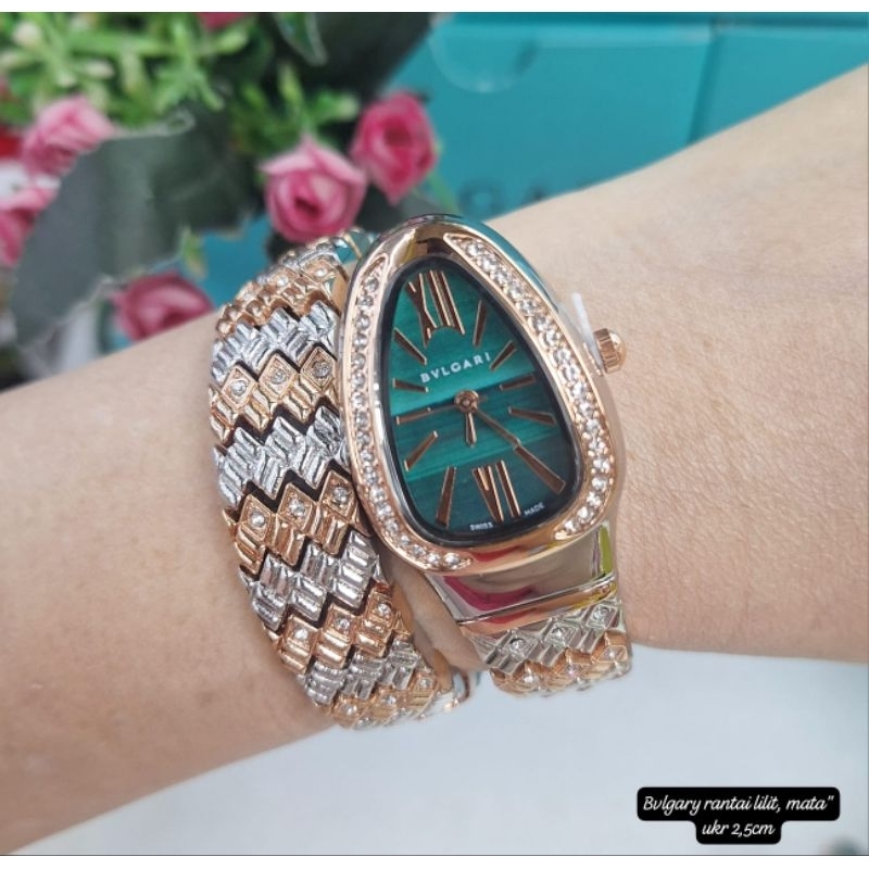 Jam tangan fashion wanita rantai lilit / rantai stainless/jam tangan kekinian