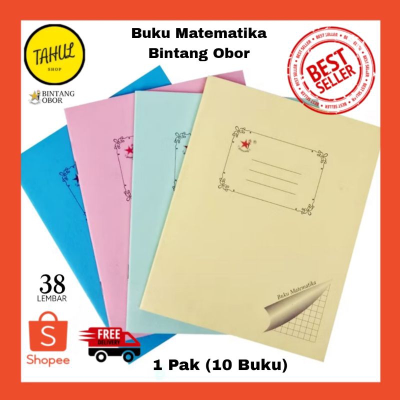 

1 Pak (10 Buku) !!! Buku Matematika Bintang Obor 38 Lembar Polos Warna