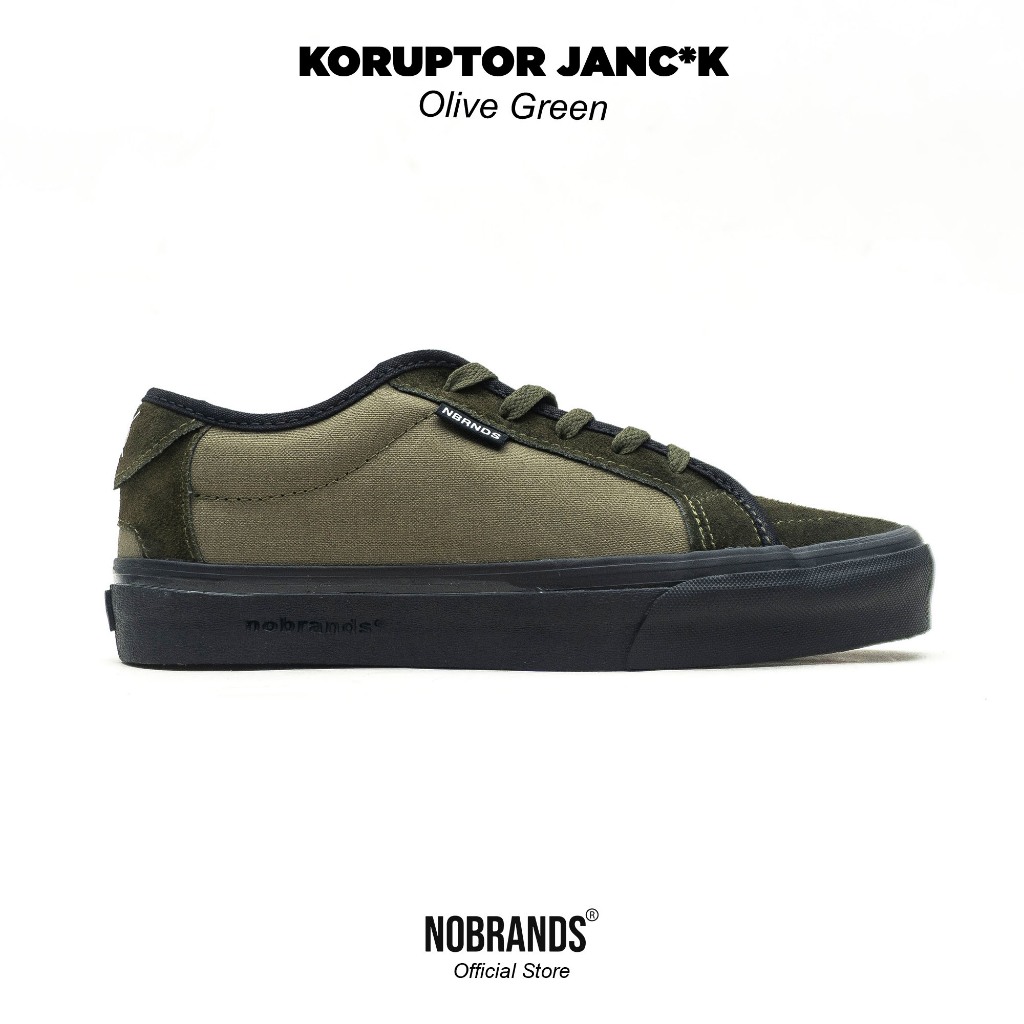 Nobrands Footwear Medulla Korjan Olive Green Sepatu Sneakers Unisex Pria Wanita Casual
