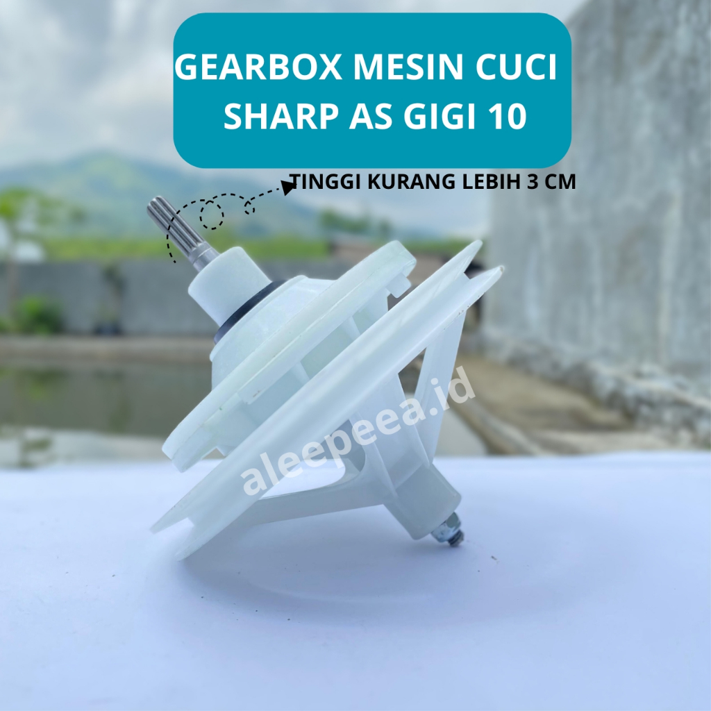 Gearbox Mesin Cuci Sharp Gigi 10 dengan Pully Besar as gearbox mesin cuci - Gearbox Sharp gigi 10 Gi