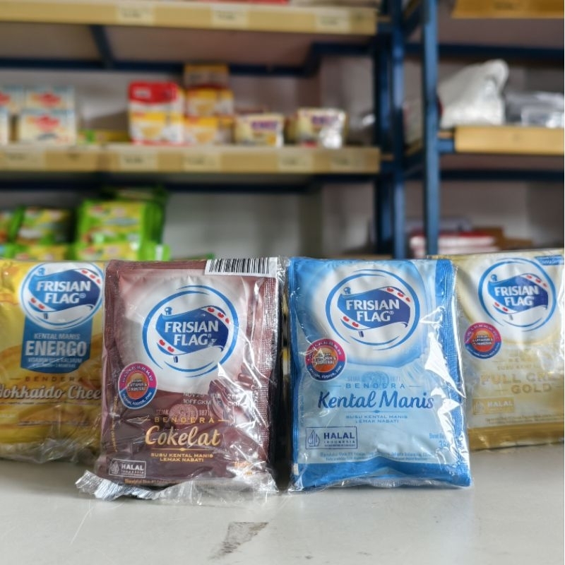 Susu Kental Manis Bendera Sachet / SKM Bendera Putih / Susu Bendera Kental Manis Coklat / SKM Bender