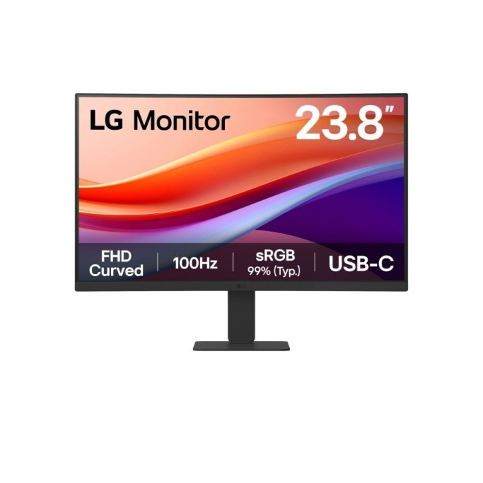 LG MONITOR 27U421A-B 27" FHD 100Hz Curved Monitor with USB-C / Monitor 27 Inch