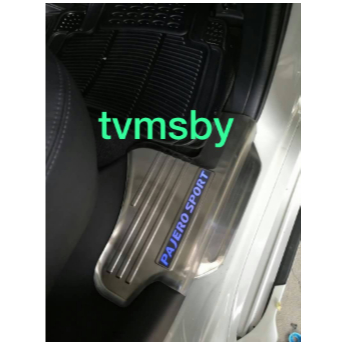 Sill Plate Scuff Plate samping Pajero Sport 2021 2022 UP LED Stainless