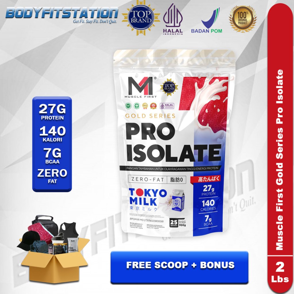 ORIGINAL Muscle First Gold Pro Isolate 2 Lbs - Susu Whey Tinggi Protein M1 musclefirst bodyfit