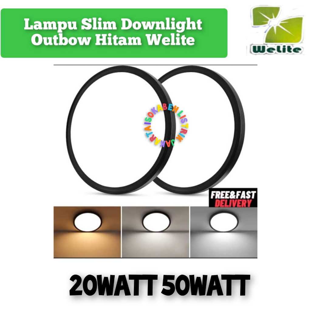 Lampu Downlight Slim Outbow LED 20WATT 50WATT Bergaransi Lampu Downlight Plafon Slim 20w 50w SNI