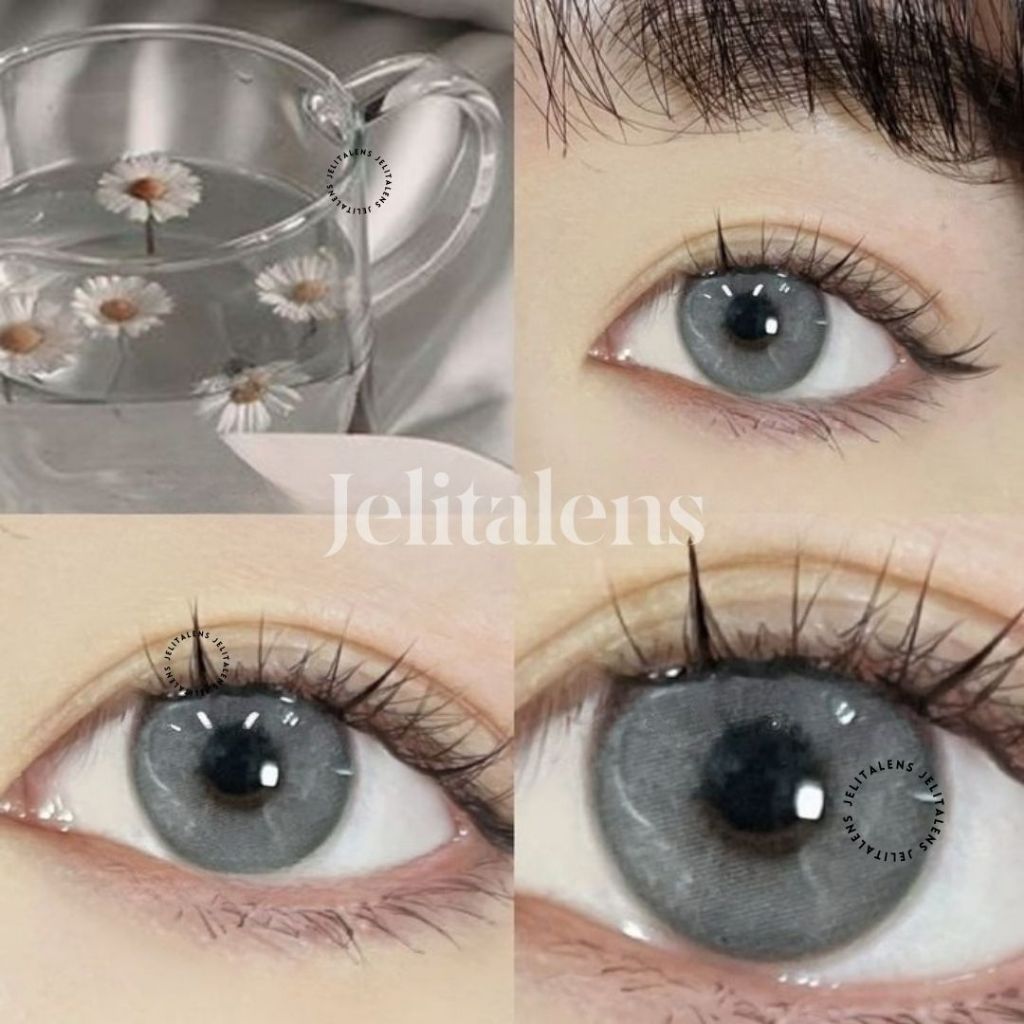 J8 Softlens Abu-Abu Grey Natural Mata Princess 14,2 MM Normal Minus / Softlens Grey / Softlens Princ