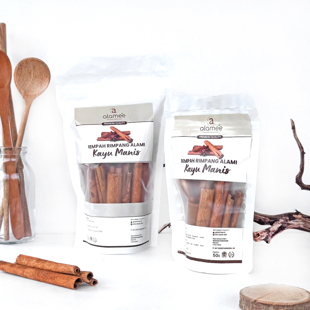 

ALAMEE Kayu Manis Batang Cinnamon Stick Rempah Rimpang Organik Alami Bumbu Masak Dapur