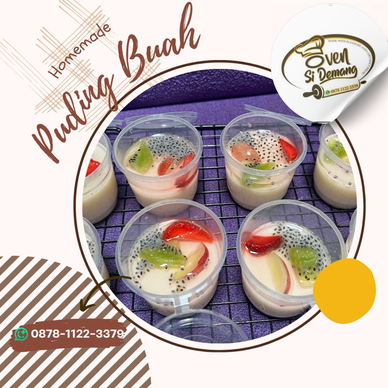 

Pudding Buah / puding buah / Puding buah manis/ puding sutra buah ala Si Demang