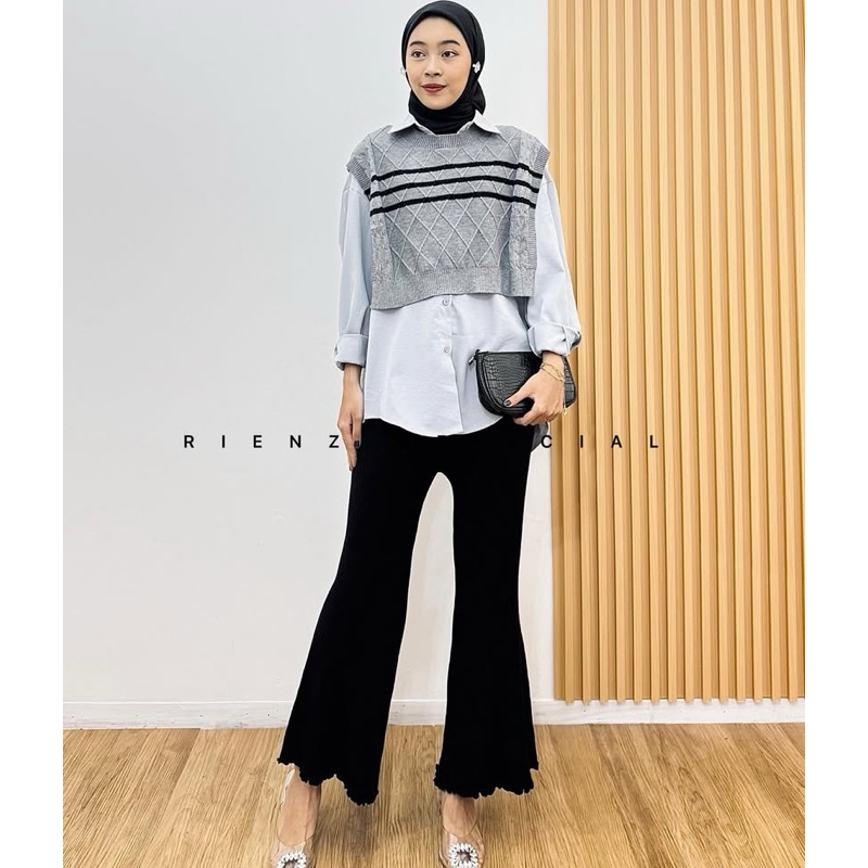 LYDIA SET VEST//FASHION WANITA//KEMEJA VEST