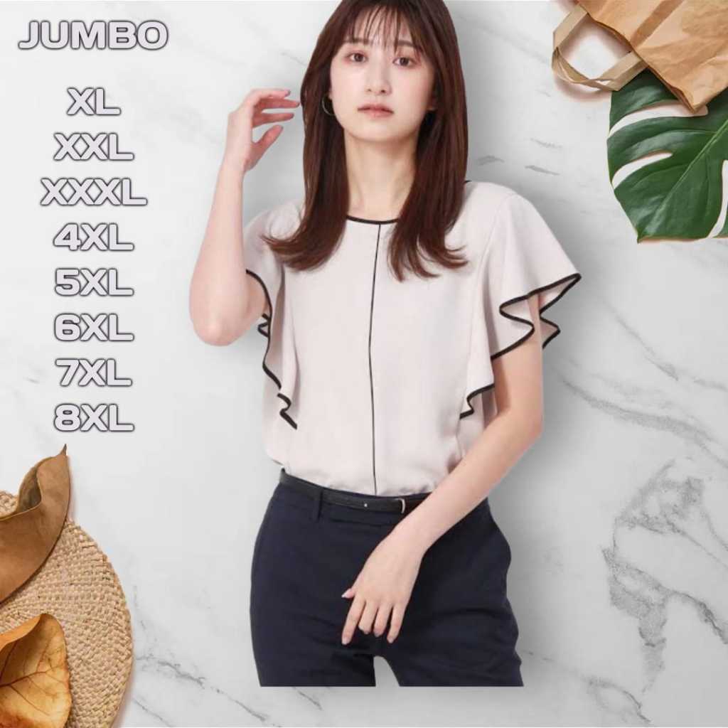 Jumbo Blouse Lengan Pendek Wanita Remaja Dewasa