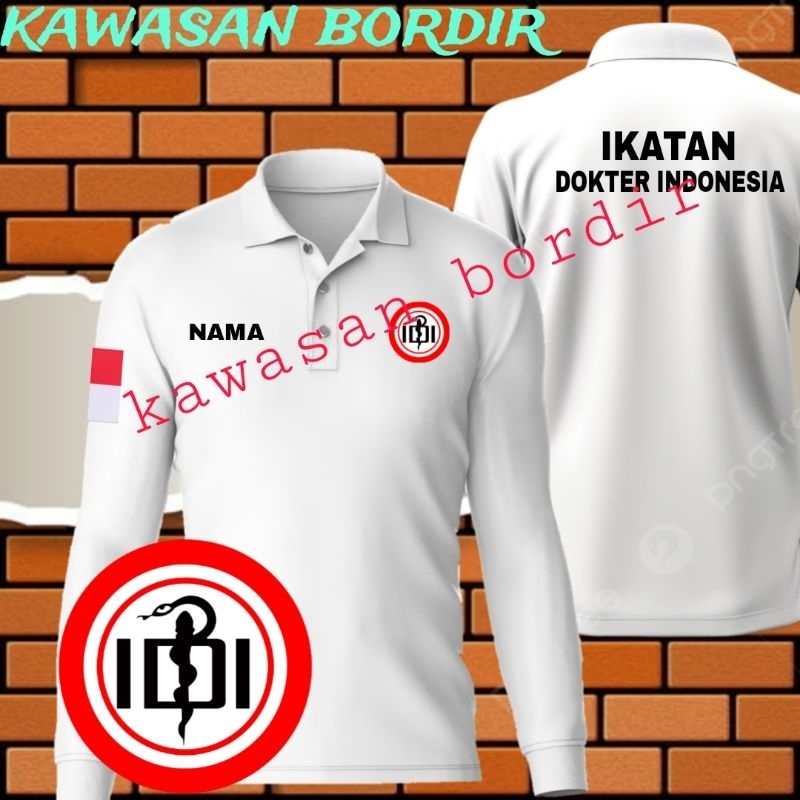 polo shirt IDI ikatan dokter Indonesia kaos IDI baju IDI seragam IDI ikatan dokter Indonesia full bo
