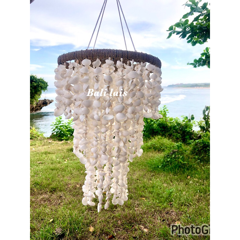 kap lampu kerang/kap lampu/dekorasi rumah