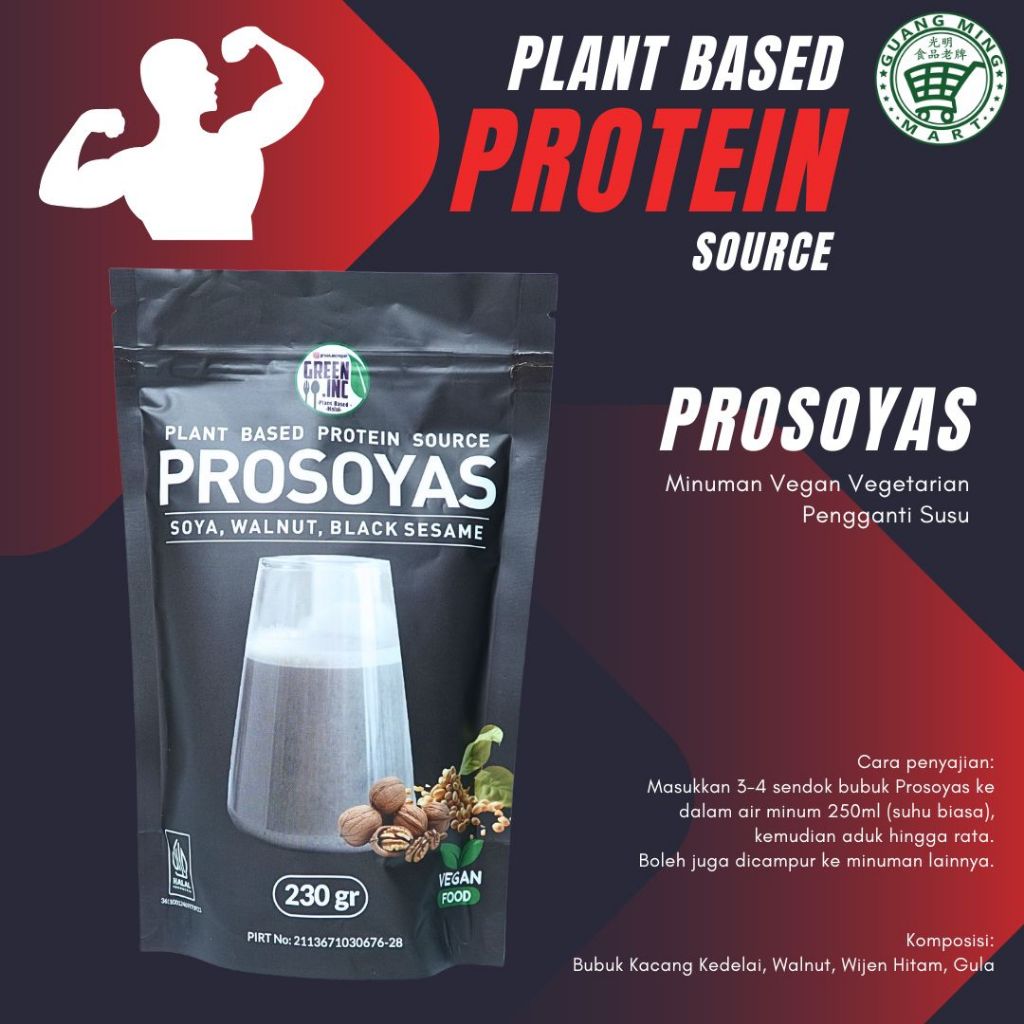 

Plant Based Protein Source Prosoyas 230gr Minuman Vegan Vegetarian