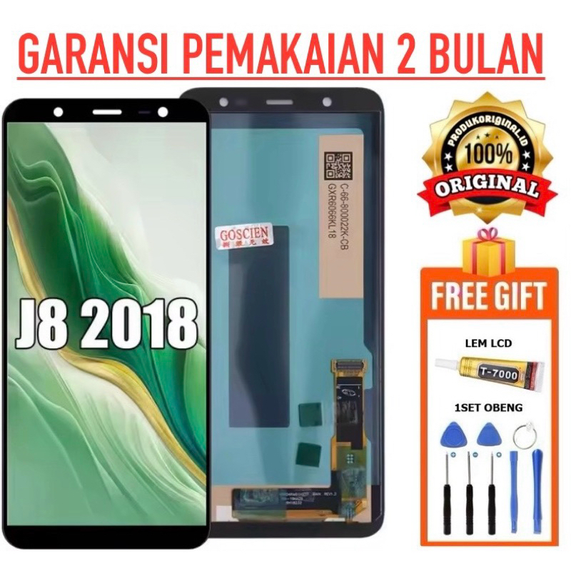 [ORIGINAL] LCD SAMSUNG J800 / J810 / J8 2018 FULLSET BLACK