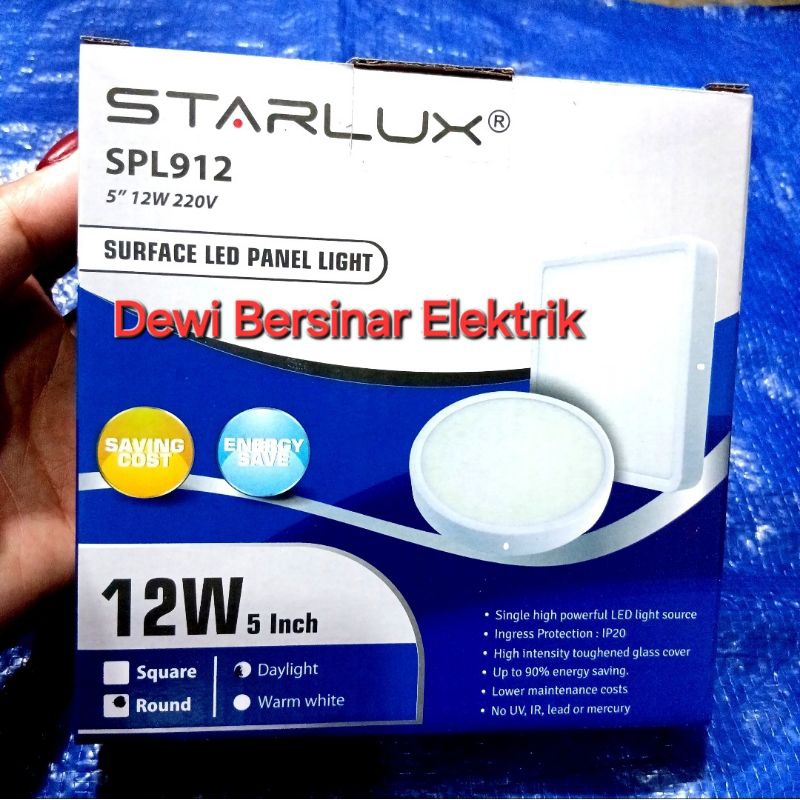 Surface LED PANEL LIGHT 12W - 5 inchi SNI Outbow - Lampu Panel Tempel OB - Lampu Panel Downlight Sta