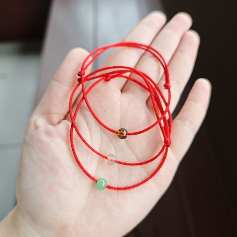AG10 - Gelang keberuntungan simple tali merah // Gelang china tali merah