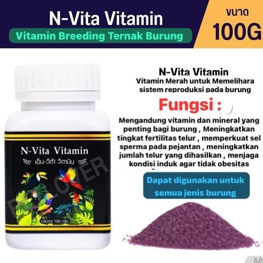 N-VITA VITAMIN BREEDING RED WATER VITAMIN TERNAK BURUNG 100 Gram