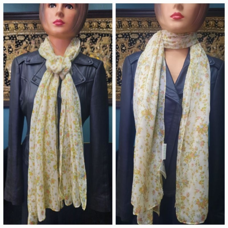 Syal / Scarf / Selendang Uniqlo collab Laura Ashley