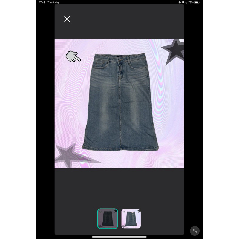 vtg denim skirt req shopee