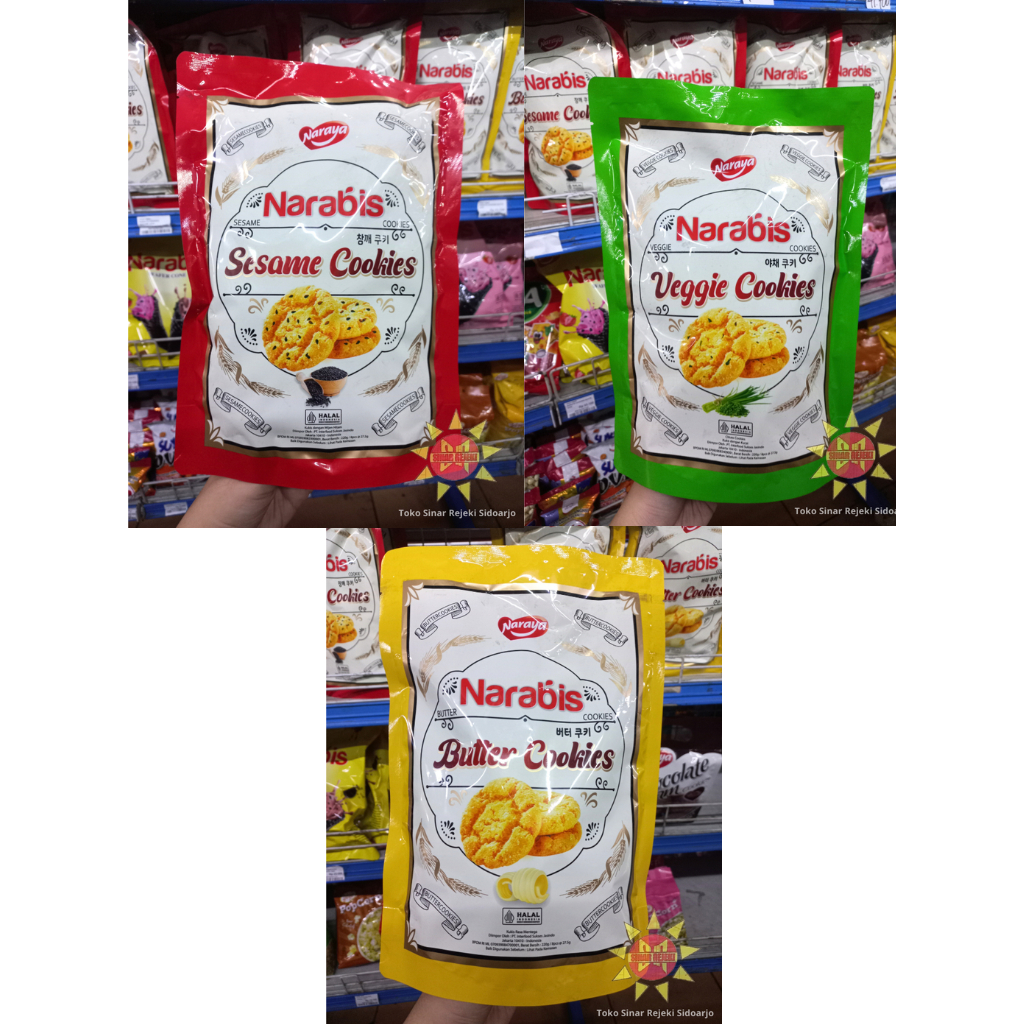 

Naraya Narabis Cookies Butter Cookies/Veggie Cookies/Sesame Cookies 220 gram