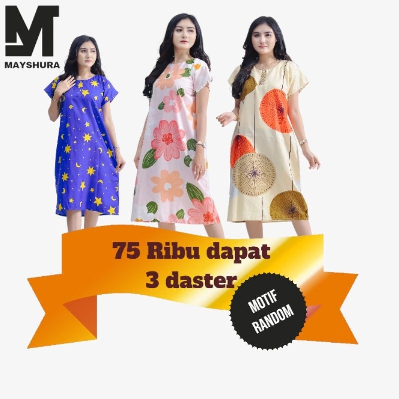 Daster Standar 75 Ribu Dapat 3 Pcs Motif Random || 5pcs 100 Ribu Daster Setandar