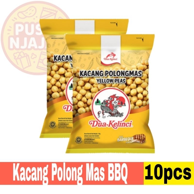 

Dua Kelinci Kacang Polong Mas Rasa BBQ 14gr Renceng isi 10pcs