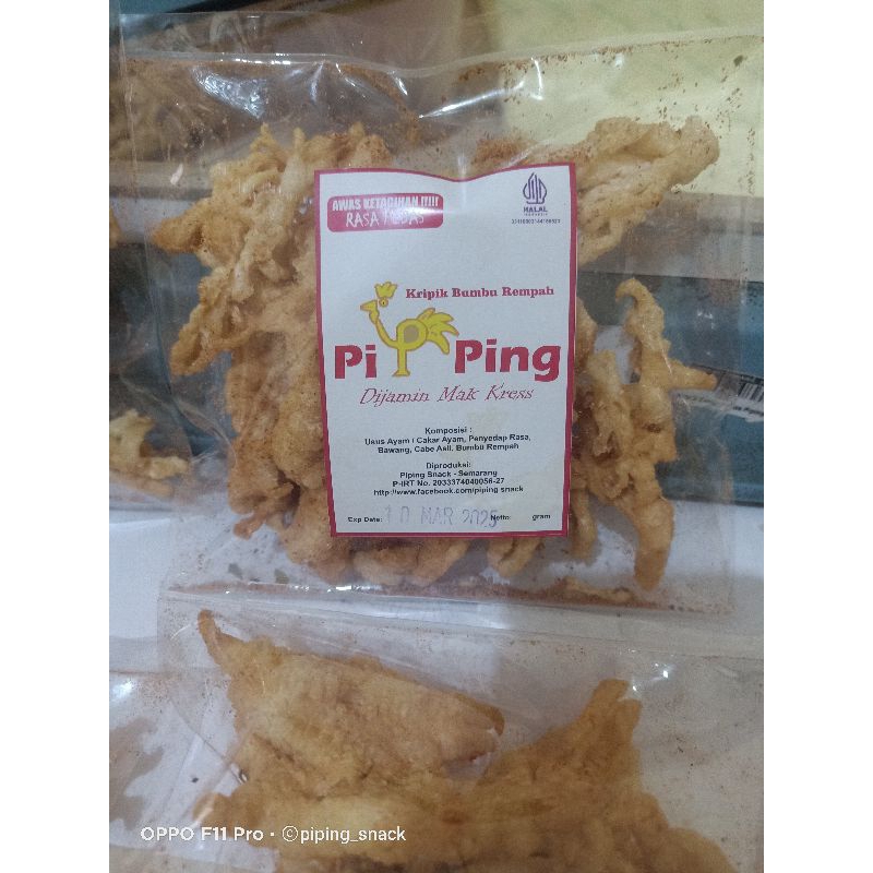 

Keripik Ceker Pedas Daun Jeruk (tanpa tulang tanpa tepung)