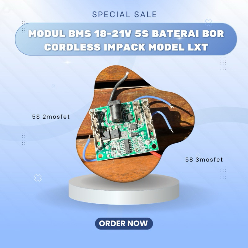 Modul BMS 18-21V  5S baterai Bor Cordless Impack  model lxt