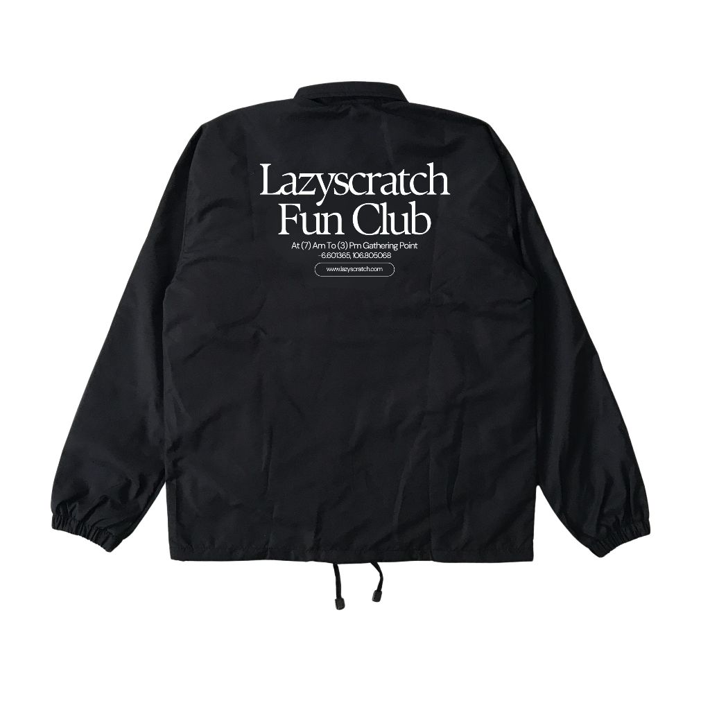 Lazyscratch CJ002 Black Fun Club Coach Jacket Unisex