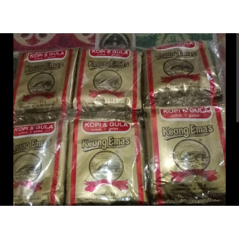 

kopi keong mas+gula isi15 pcs