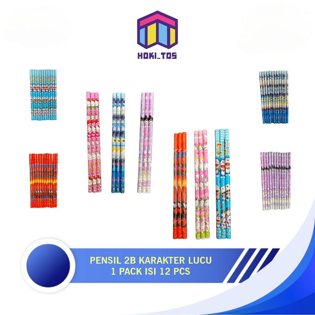 

Pensil 2B Tebal Dengan Motif Karakter Anak Sekolah Lucu 1 Pack Isi 12 Pcs Hellokitty Doraemon Unicorn Kuromi Spiderman