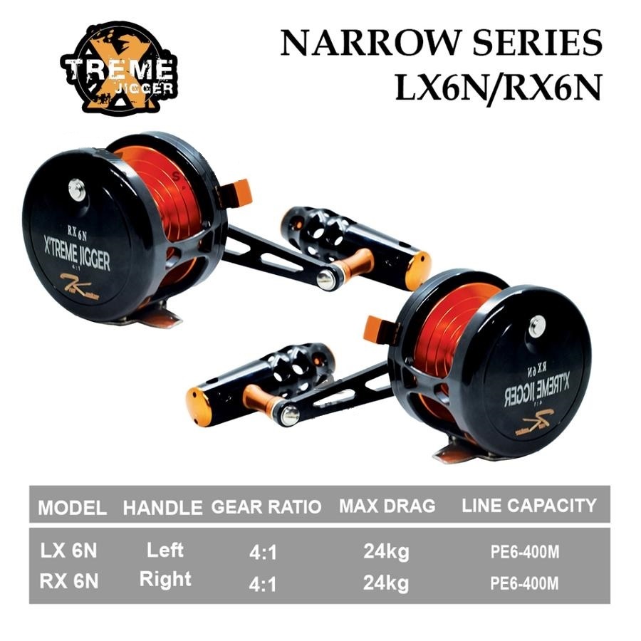 Team Kamikaze Casting Fishing XTreme Jigger Narrow Series RX6 - LX6