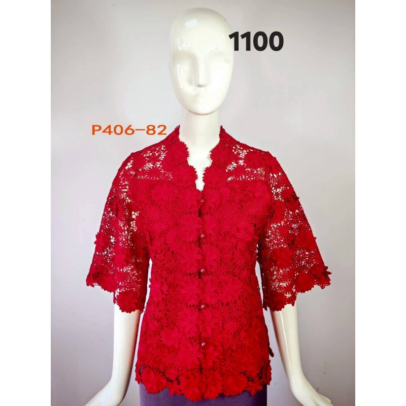 ATASAN BLOUSE BROKAT PINK BOUTQIUE CASUAL WEAR IMPORT MADE IN THAILAND BANGKOK  PINK BUTIK