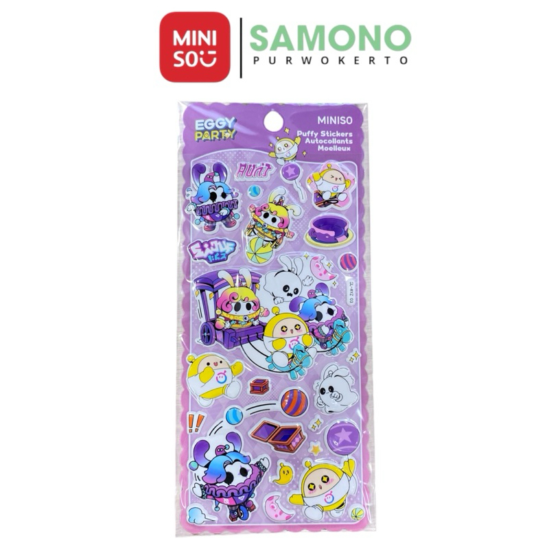 

Miniso Eggy Sticker Puffy Autocollants / Stiker mainan anak